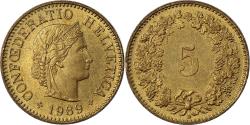World Coins - Coin, Switzerland, 5 Rappen, 1989
