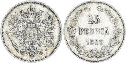 World Coins - Coin, Finland, Nicholas II, 25 Penniä, 1909, Helsinki, , Silver
