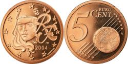 World Coins - France, 5 Euro Cent, 2004, BE, , Copper Plated Steel, KM:1284