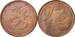 World Coins - Finland, 2 Euro Cent, 2000, Vantaa, Copper Plated Steel,