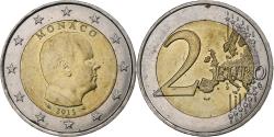 World Coins - Monaco, 2 Euro, Albert II, 2015, Paris, Bi-Metallic,