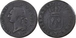 World Coins - France, Louis XVI, Sol, 1785, Nantes, Copper,