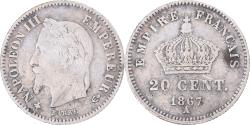 World Coins - Coin, France, Napoleon III, 20 Centimes, 1867, Paris, , Silver