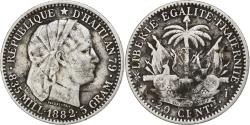 World Coins - Haiti, 20 Centimes, 1882, Silver, , KM:44