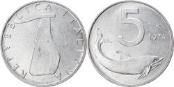 World Coins - Coin, Italy, 5 Lire, 1974, Rome, , Aluminum, KM:92
