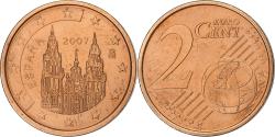 World Coins - Spain, 2 Euro Cent, 2007, Madrid, Copper Plated Steel,