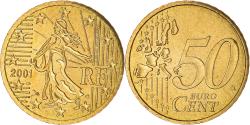 World Coins - France, 50 Euro Cent, 2001, Paris, FDC, , Brass, KM:1287