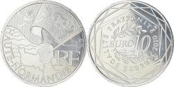 World Coins - France, 10 Euro, Haute Normandie, 2010, , Silver