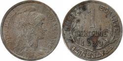 World Coins - France, Centime, Daniel-Dupuis, 1920, Paris, Bronze, , Gadoury:90