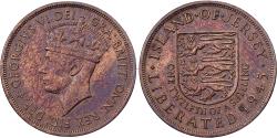 World Coins - Jersey, George VI, 1/12 Shilling, 1945, British Royal Mint, Bronze,
