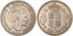 World Coins - Denmark, 5 Kroner, 1976, Copenhagen, Copper-nickel,