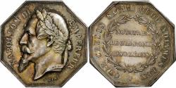 World Coins - France, Token, Napoléon III, Notaires de l'Arrondissement d'Orléans, Silver
