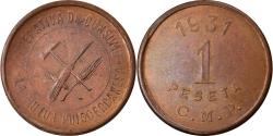 World Coins - Coin, Spain, La Mutua Puigcerdanesa, Puigcerdà, 1 Peseta, 1931,