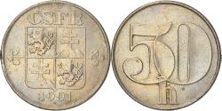 World Coins - Coin, Czechoslovakia, 50 Haleru, 1991, , Copper-nickel, KM:144
