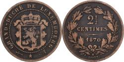 World Coins - Luxembourg, William III, 2-1/2 Centimes, 1870, Utrecht, Bronze, , KM:21