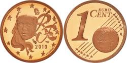 World Coins - France, Euro Cent, 2010, Paris, Proof / BE, , Copper Plated Steel