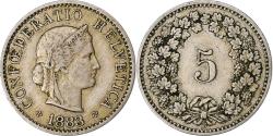 World Coins - Switzerland, 5 Rappen, Libertas, 1883, Bern, Copper-nickel, , KM:26
