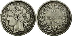 World Coins - Coin, France, Cérès, 2 Francs, 1870, Paris, , Silver, KM:816.1