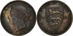 World Coins - Jersey, Victoria, 1/12 Shilling, 1877, Bronze, , KM:8