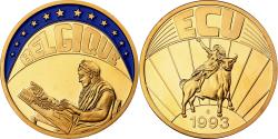 World Coins - Belgium, Medal, Ecu Europa, 1993, Copper Gilt,