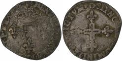 World Coins - France, Henri III, Double Sol Parisis, 1584, Riom, Billon,