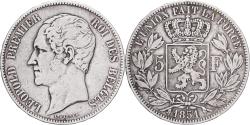 World Coins - Coin, Belgium, Leopold I, 5 Francs, 5 Frank, 1851, Brussels, , Silver