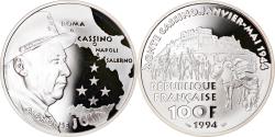 World Coins - Coin, France, Alphonse Juin, 100 Francs, 1994, BE, , Silver, KM:1041