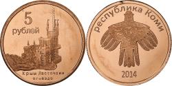 World Coins - Russia, 5 Roubles, Swallow's nest - Crimea, 2014, Copper Plated Steel,