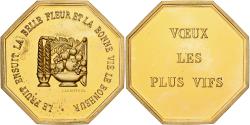 World Coins - France, Token, Amour et Mariage, Voeux, Gilt Bronze, Lagriffoul,
