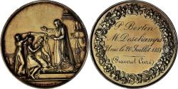 World Coins - France, Medal, Médaille de mariage, 1858, Montagny, , Vermeil