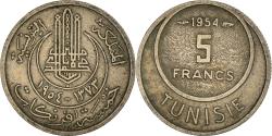 World Coins - Coin, Tunisia, 5 Francs, 1954