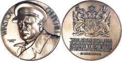 World Coins - France, Medal, Winston Churchill, Politics, Society, War, Turin, , Bronze