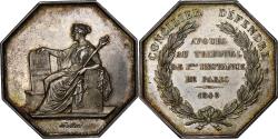 World Coins - France, Token, Avoués au tribunal de Ière instance de Paris, 1849, Silver