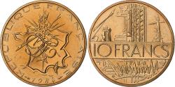 World Coins - France, 10 Francs, Mathieu, 1984, FDC, tranche A, Nickel-brass,