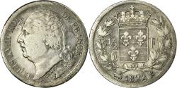 World Coins - Coin, France, Louis XVIII, 1/2 Franc, 1822, Rouen, , Silver, KM 708.2