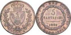 World Coins - Italian States, SARDINIA, Carlo Felice, 5 Centesimi, 1826, Genoa, Copper