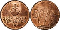 World Coins - Slovakia, 50 Halierov, 2006, Copper Plated Steel, , KM:35