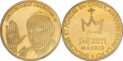 World Coins - Spain, Token, JMJ Madrid, Jean-Paul II, 2011, Copper-Nickel Gilt,