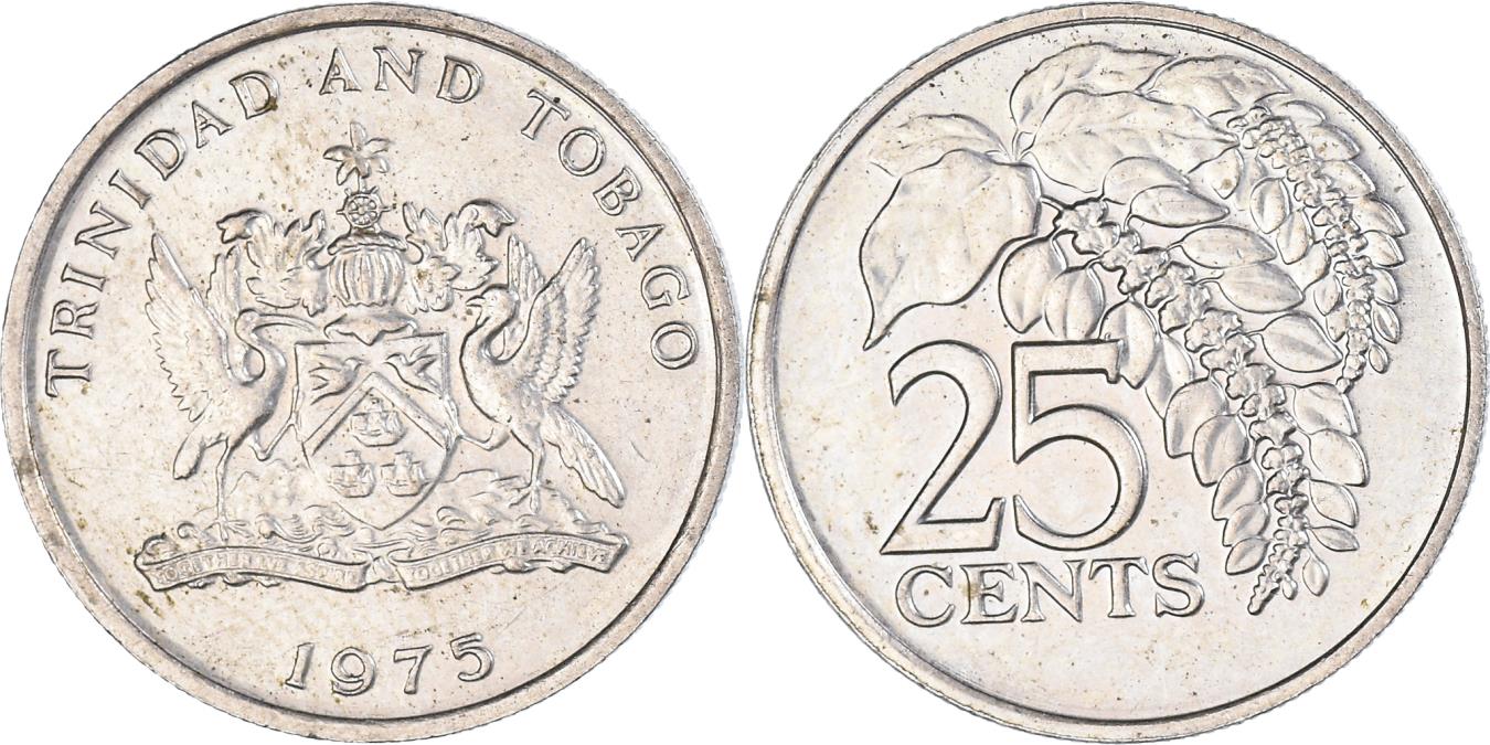 Coin, TRINIDAD & TOBAGO, 25 Cents, 1975 | North & Central American