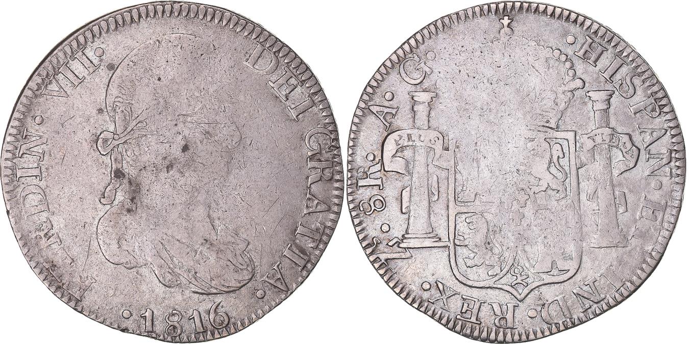 Coin, Spain, Ferdinand VII, 8 Reales, 1816, Zacatecas, , Silver.