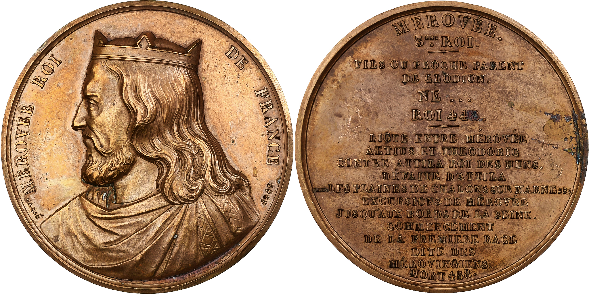Médaillon Louis XVIII Le Désiré – Roi De France, En Cuivre, Pièce Historique