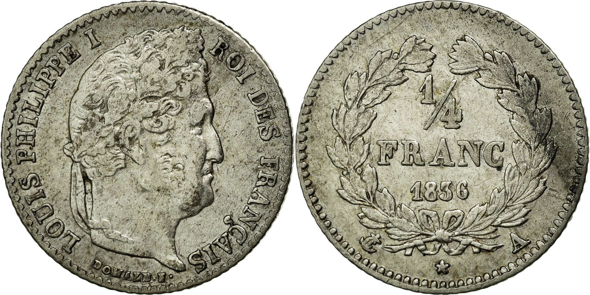 1834年フランス ルイ・フィリップ1世 5フラン大型銀貨 PCGS認証