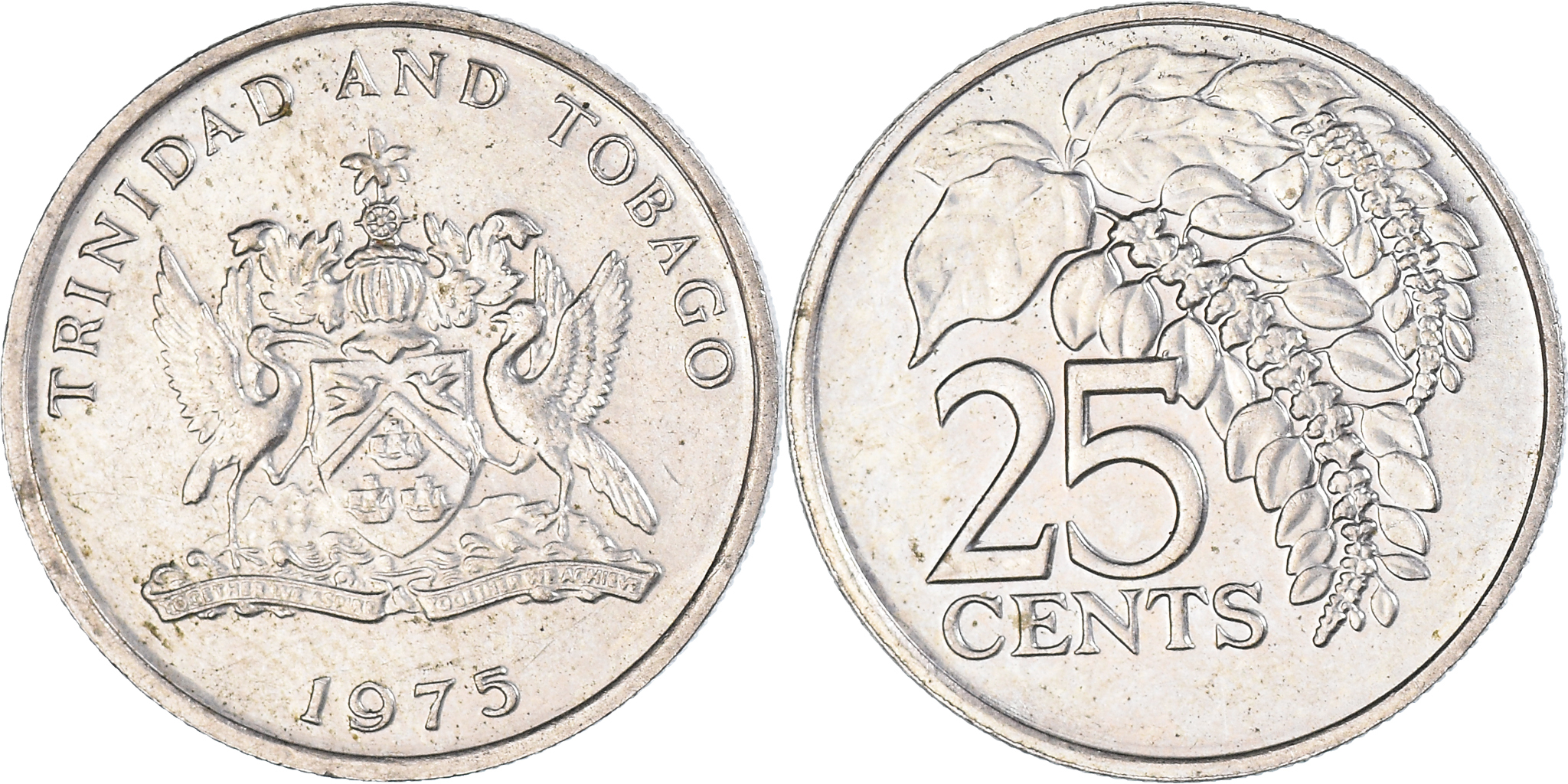 Coin, TRINIDAD & TOBAGO, 25 Cents, 1975 | North & Central American