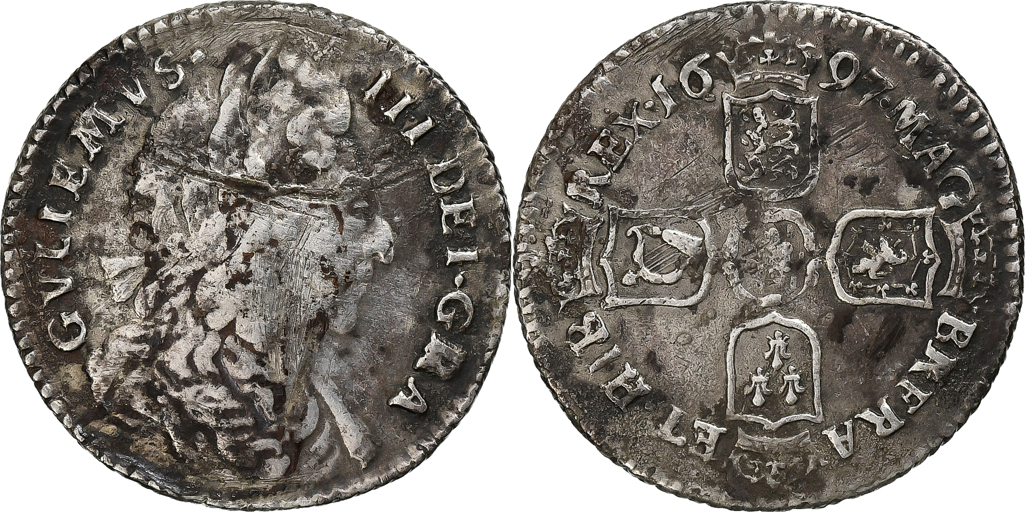 現品限り一斉値下げ！ Kingdom London 1697, Pence, 6 III, William England, of コレクション
