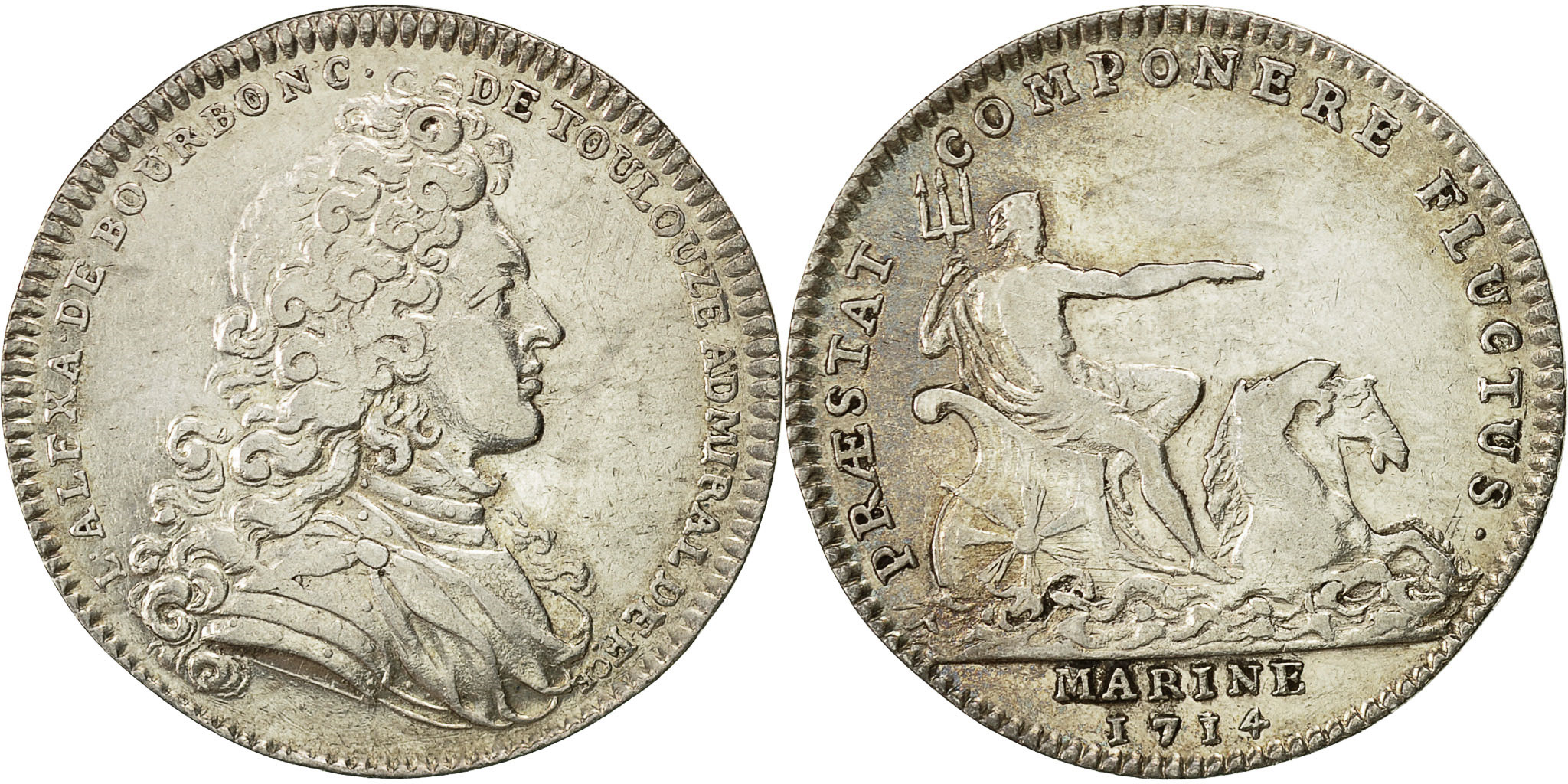 France, Token, Marine, Louis-Alexandre de Bourbon, 1714