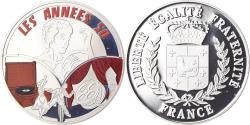 World Coins - France, Medal, Les Années 50, La Joie de Vivre, Society, Colorized,