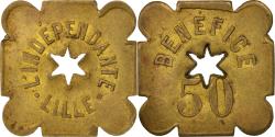 World Coins - France, Token, token count, Ville de Lille, L'indépendante, Bénéfice 50