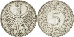 World Coins - GERMANY - FEDERAL REPUBLIC, 5 Mark, 1956, Munich, , Silver, KM:112.1
