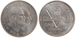 World Coins - Coin, Norway, Olav V, 25 Kroner, 1970, , Silver, KM:414