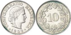 World Coins - Coin, Switzerland, 10 Rappen, 1959, Bern, , Copper-nickel, KM:27